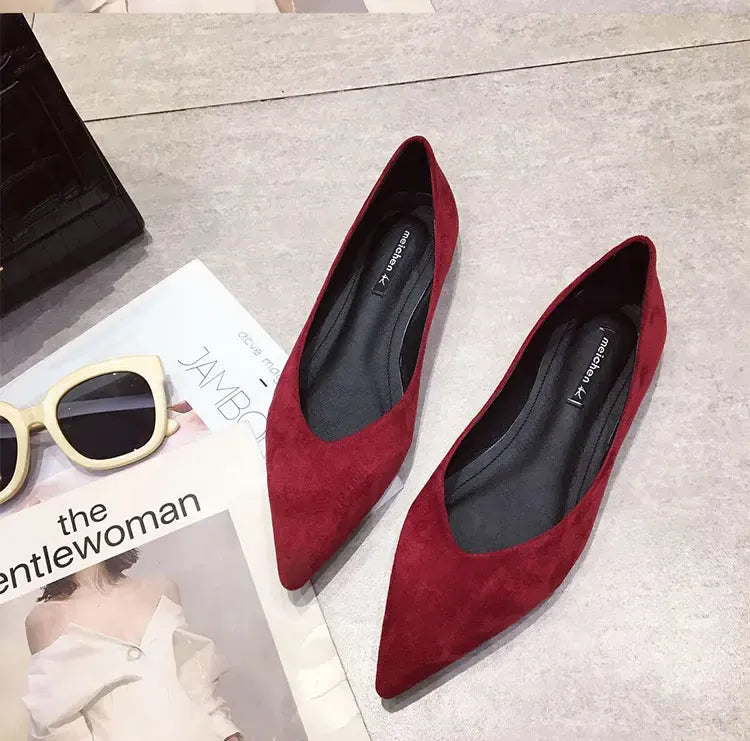 KissICON Flat Shoes for Women's New Spring Autumn Pointed
