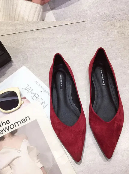 KissICON Flat Shoes for Women's New Spring Autumn Pointed