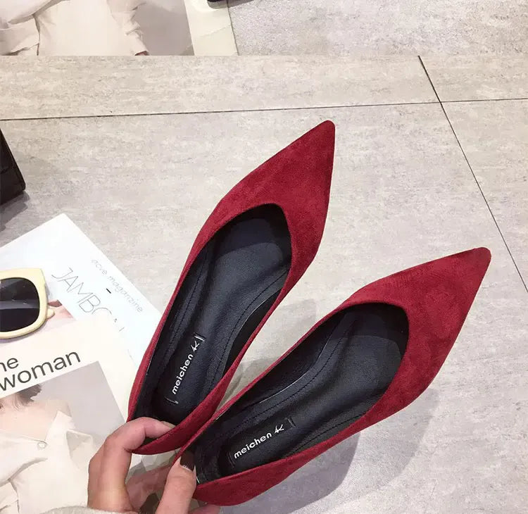 KissICON Flat Shoes for Women's New Spring Autumn Pointed