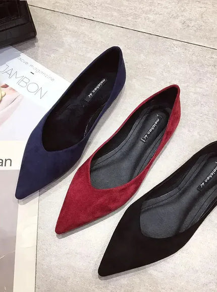 KissICON Flat Shoes for Women's New Spring Autumn Pointed