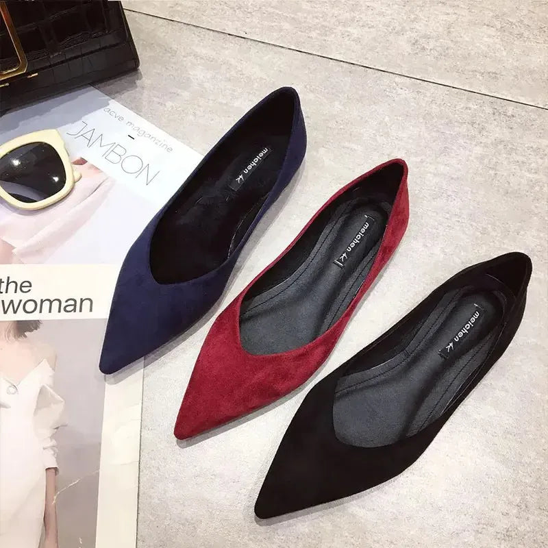 KissICON Flat Shoes for Women's New Spring Autumn Pointed