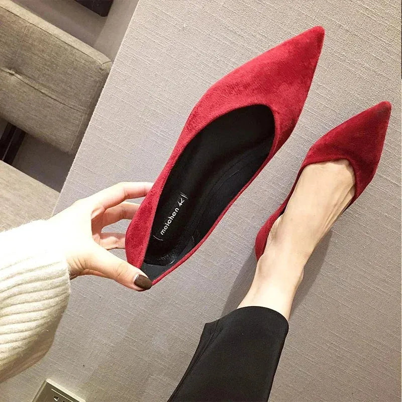 KissICON Flat Shoes for Women's New Spring Autumn Pointed