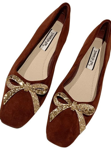 KissICON Flat Shoes for Women's New Spring Summer Square