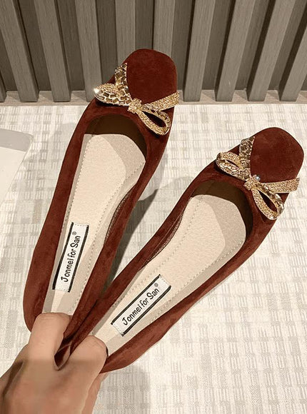 KissICON Flat Shoes for Women's New Spring Summer Square