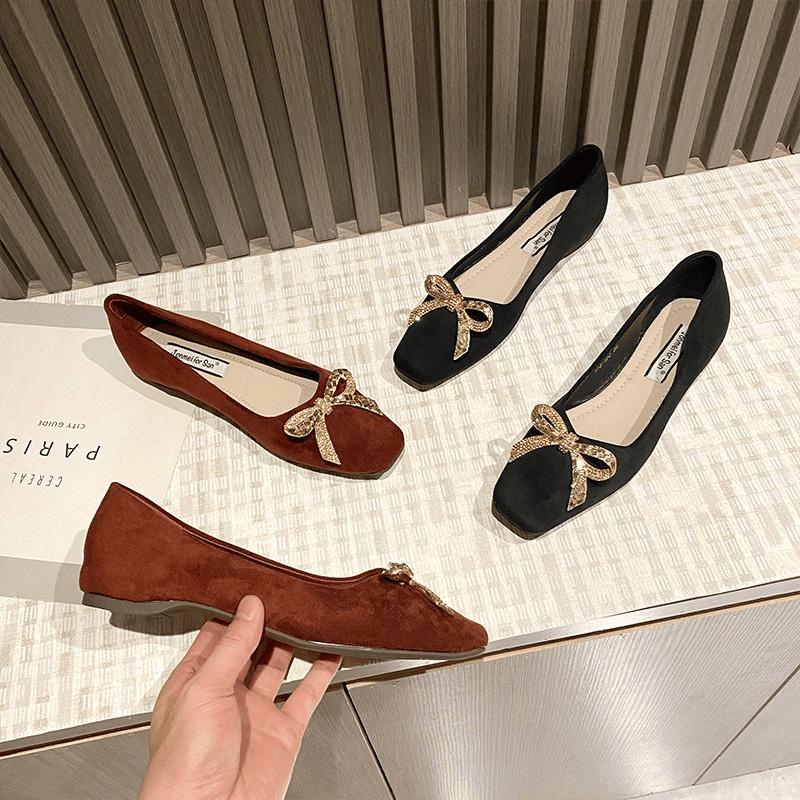 KissICON Flat Shoes for Women's New Spring Summer Square