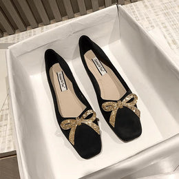 KissICON Flat Shoes for Women's New Spring Summer Square