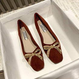KissICON Flat Shoes for Women's New Spring Summer Square