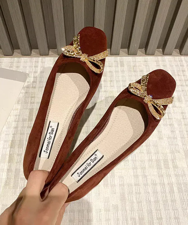KissICON Flat Shoes for Women's New Spring Summer Square