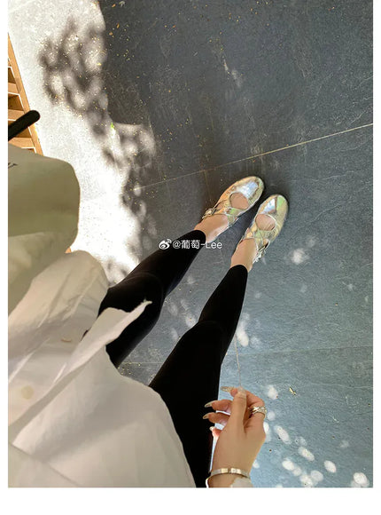 KissICON Flat Shoes for Women's Spring and Autumn Cross