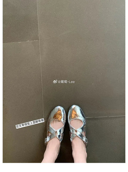 KissICON Flat Shoes for Women's Spring and Autumn Cross