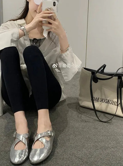 KissICON Flat Shoes for Women's Spring and Autumn Cross