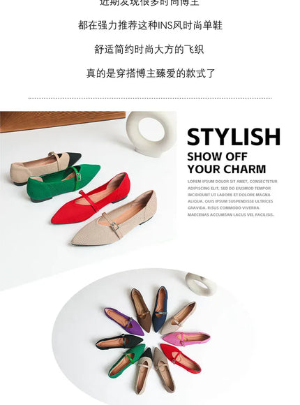 KissICON Flat Shoes for Women's Spring and Autumn New