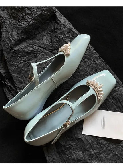 KissICON Flat shoes for women's spring autumn square toe