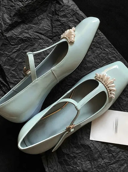 KissICON Flat shoes for women's spring autumn square toe