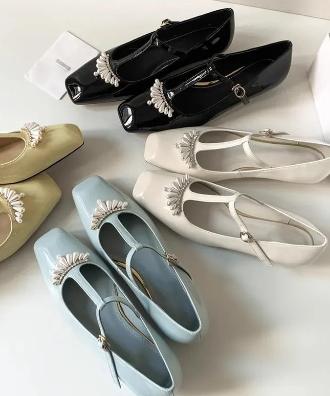 KissICON Flat shoes for women's spring autumn square toe