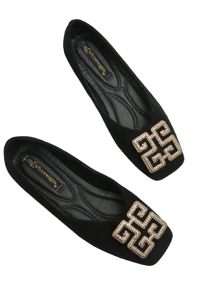 KissICON Flat Shoes for Women's Spring New Square Toe