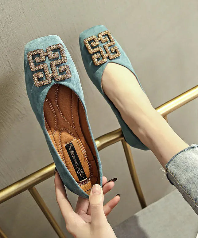 KissICON Flat Shoes for Women's Spring New Square Toe