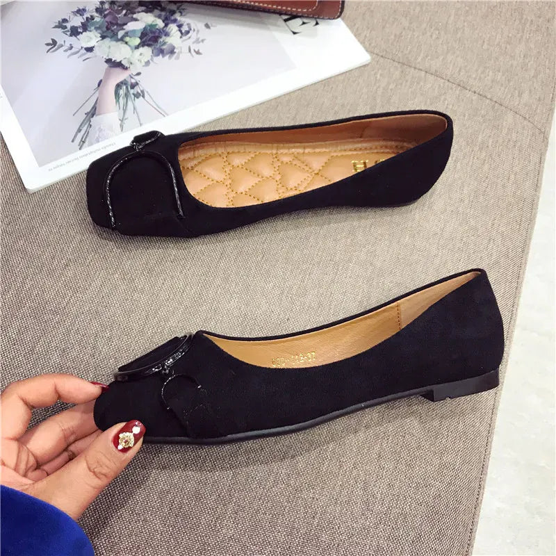 KissICON Flat Shoes for Women Spring 2023 New Suede