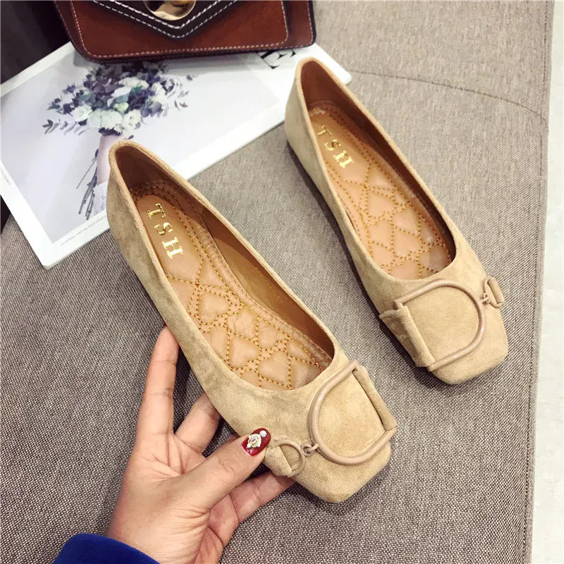KissICON Flat Shoes for Women Spring 2023 New Suede