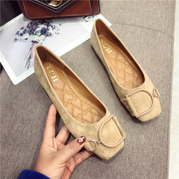 KissICON Flat Shoes for Women Spring 2023 New Suede