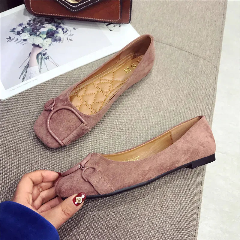 KissICON Flat Shoes for Women Spring 2023 New Suede