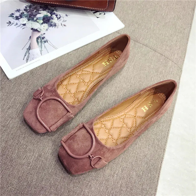 KissICON Flat Shoes for Women Spring 2023 New Suede
