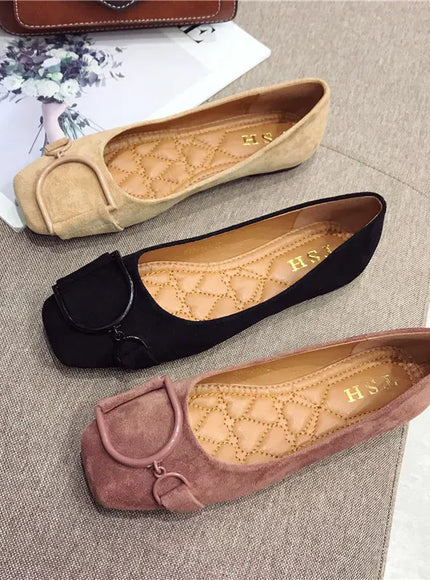 KissICON Flat Shoes for Women Spring 2023 New Suede