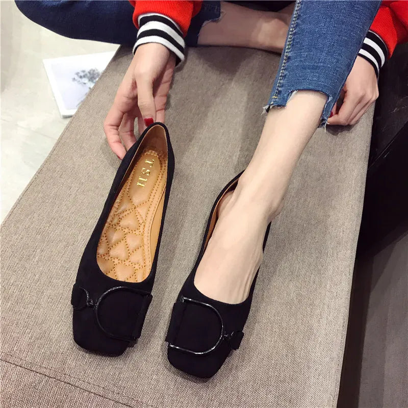 KissICON Flat Shoes for Women Spring 2023 New Suede