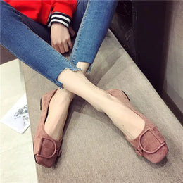 KissICON Flat Shoes for Women Spring 2023 New Suede