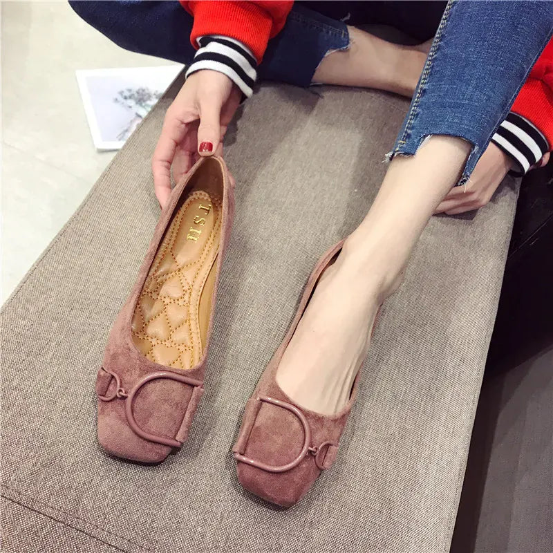 KissICON Flat Shoes for Women Spring 2023 New Suede