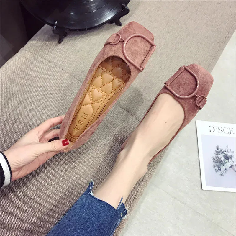 KissICON Flat Shoes for Women Spring 2023 New Suede