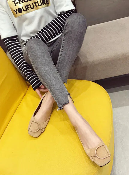KissICON Flat Shoes for Women Spring 2023 New Suede