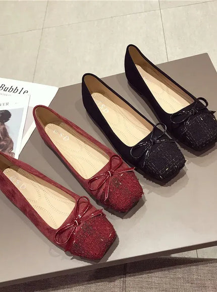 KissICON Flat Shoes for Women Spring Autumn New Korean
