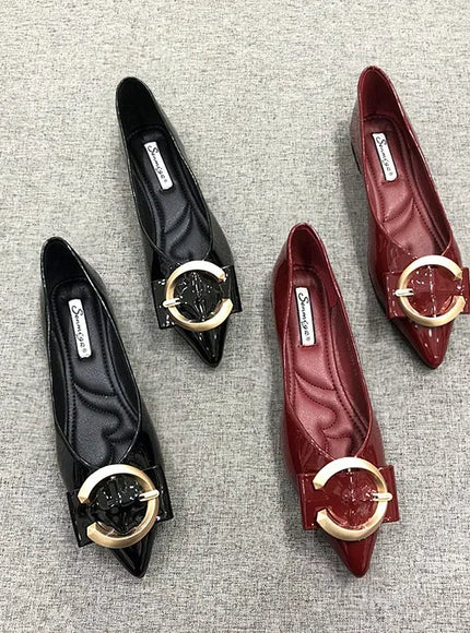KissICON Flat Shoes for Women Spring Autumn New Red