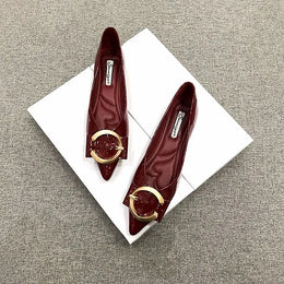 KissICON Flat Shoes for Women Spring Autumn New Red