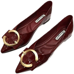 KissICON Flat Shoes for Women Spring Autumn New Red