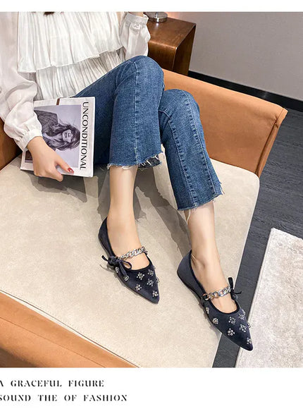 KissICON Flat Shoes Women French Mary Jane Shoes Women