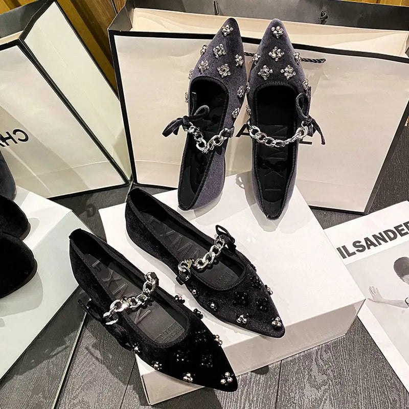 KissICON Flat Shoes Women French Mary Jane Shoes Women