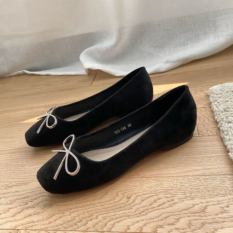 KissICON Flat Shoes Women's Spring Autumn New 2023 French