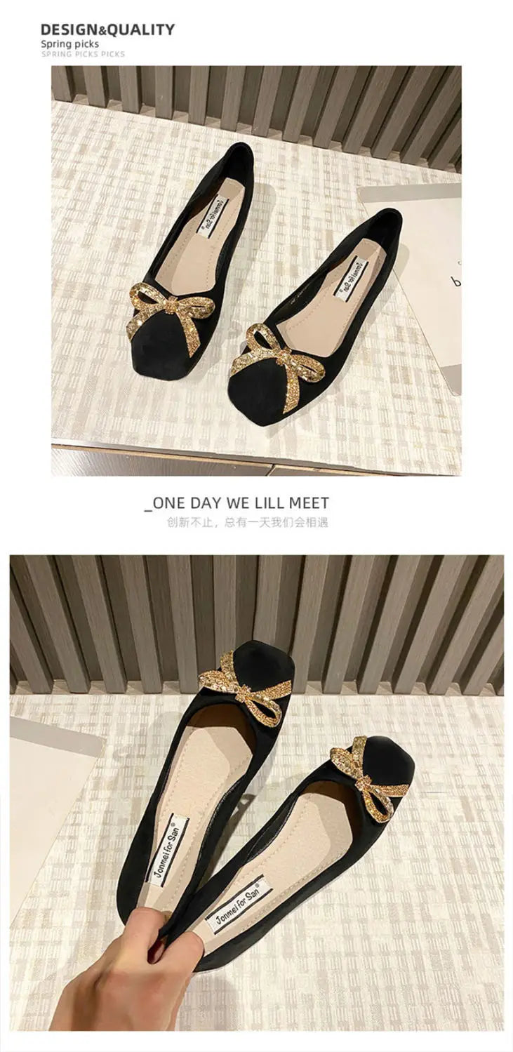 KissICON Flat Shoes Women's Spring Autumn New 2023 French