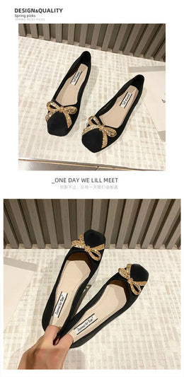 KissICON Flat Shoes Women's Spring Autumn New 2023 French
