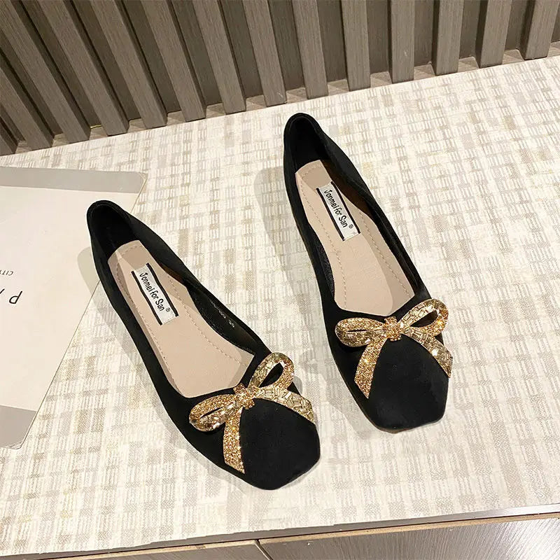KissICON Flat Shoes Women's Spring Autumn New 2023 French