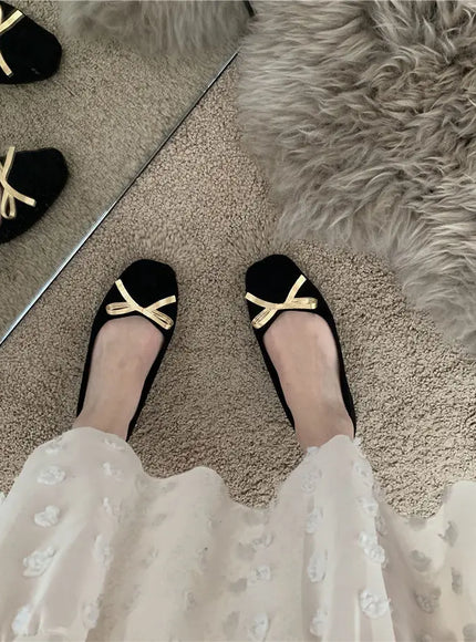 KissICON Flat Shoes Women's Spring Autumn New 2023 French