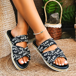 KissICON Footwear Flat Slip-On Slippers – Black | KissICON
