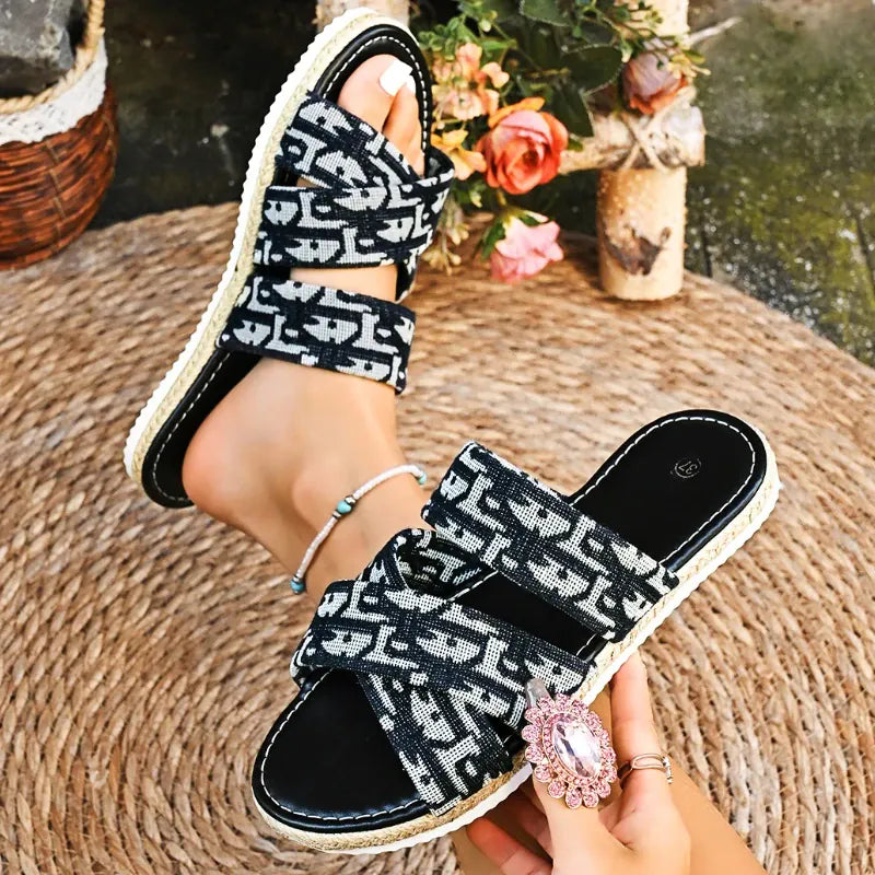 KissICON Footwear Flat Slip-On Slippers – Black | KissICON