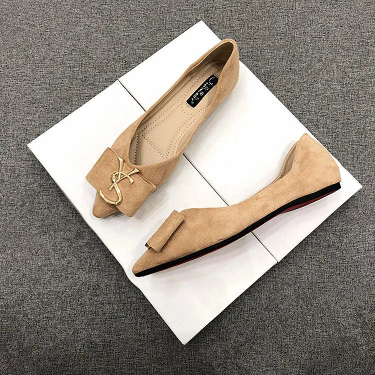 KissICON Flats Shoes Women's 2023 New Korean Style Shallow