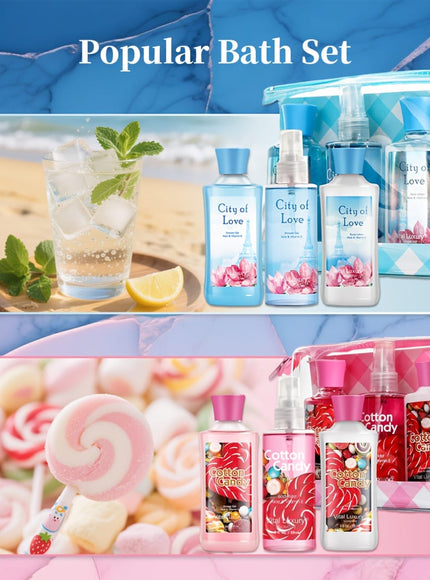 KissICON 💋 Floral Bath Gift Set For Women -
