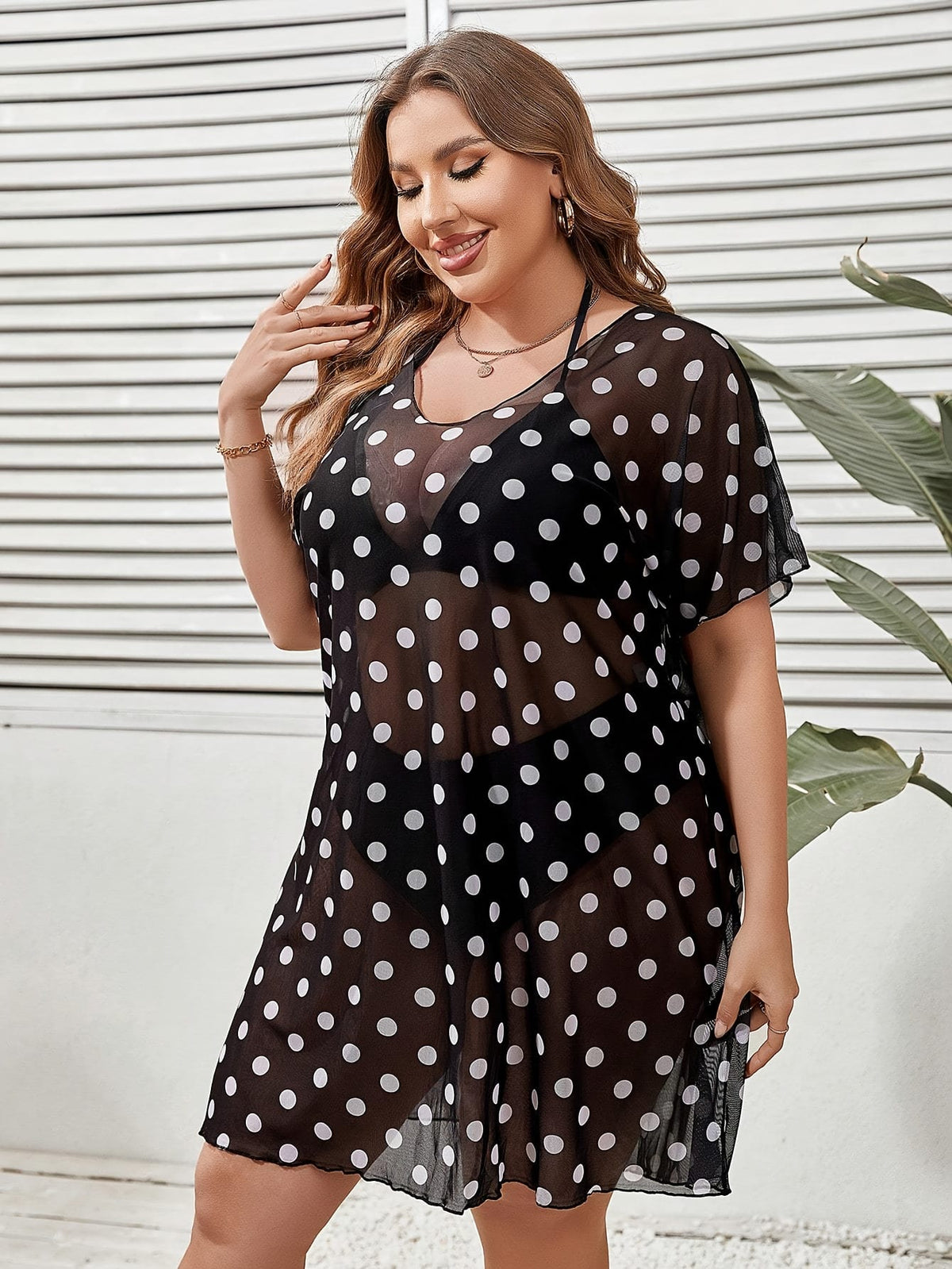 KissICON Floral Curve Swim Coverup – Chic Beach Vacation