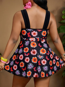 KissICON Floral Curve Tankini – Vacation Ready