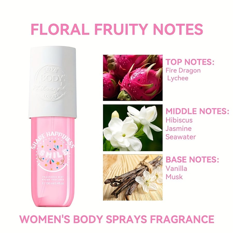 KissICON Floral Fruity Notes Body Hair Mist 4 Scents Lasting
